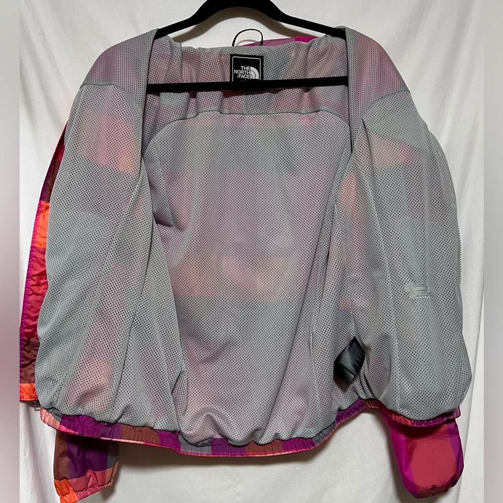 The North Face Multicolor Plaid Windbreaker Shell Jacket Spring Outdoor Hiking - Picture 9 of 12